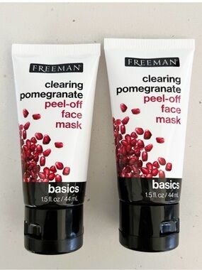 NEW Clearing Pomegranate Peel-Off Face Mask - White with Red-Set of 2